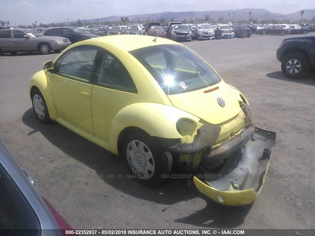 3VWBA21C1XM434961 - 1999 VOLKSWAGEN NEW BEETLE GL 黄色 照片 3