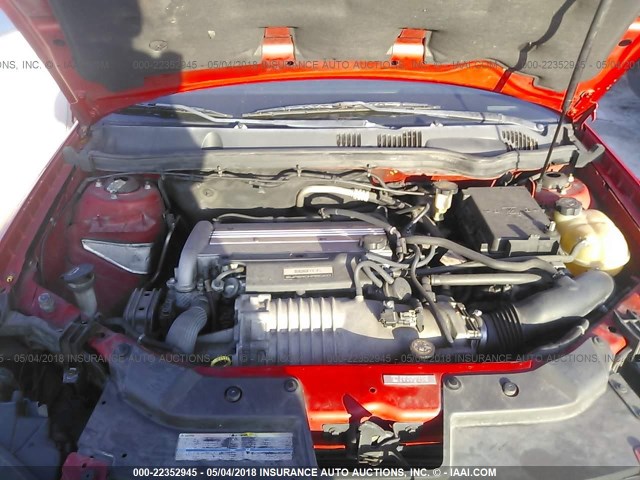 1G1AP11P167696670 - 2006 CHEVROLET COBALT SS SUPERCHARGED RED photo 10