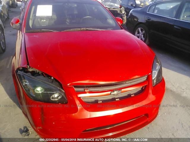 1G1AP11P167696670 - 2006 CHEVROLET COBALT SS SUPERCHARGED RED photo 6