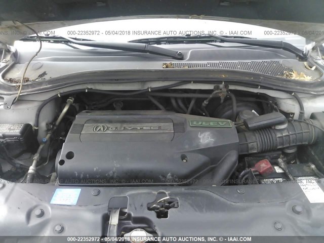 2HNYD18641H502605 - 2001 ACURA MDX TOURING SILVER photo 10