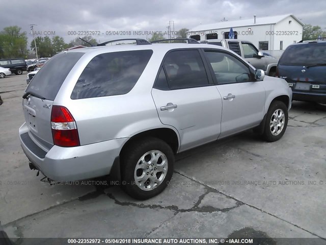 2HNYD18641H502605 - 2001 ACURA MDX TOURING SILVER photo 4