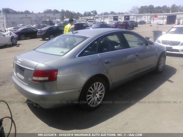 WAUDG74F06N049566 - 2006 AUDI A6 3.2 QUATTRO GRAY photo 4