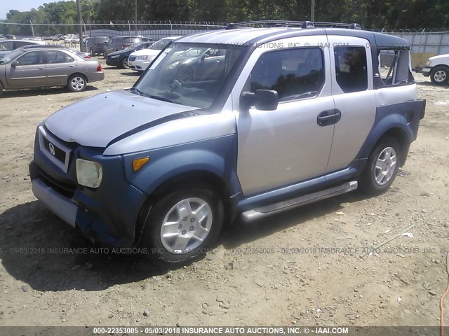 5J6YH18306L007189 - 2006 HONDA ELEMENT LX BLUE photo 2