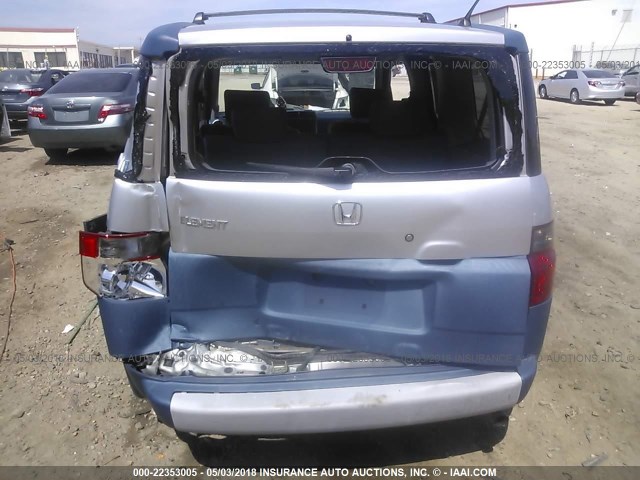 5J6YH18306L007189 - 2006 HONDA ELEMENT LX BLUE photo 6