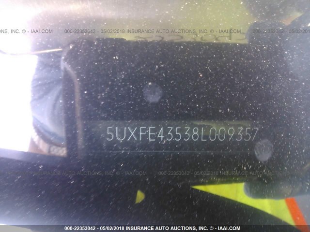 5UXFE43538L009357 - 2008 BMW X5 3.0I BLACK photo 9