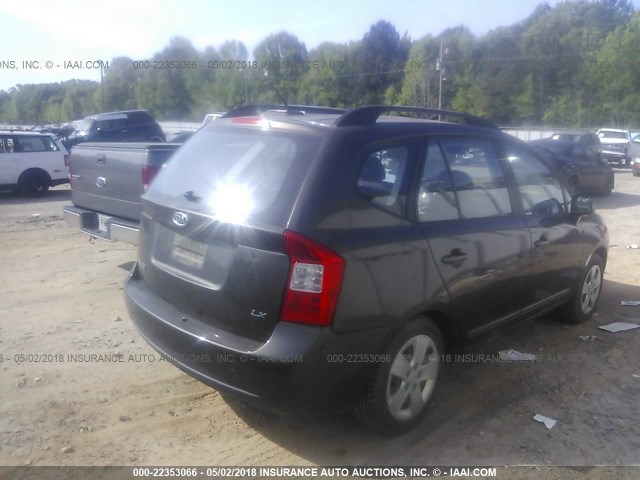 KNAFG528397230526 - 2009 KIA RONDO LX/EX GRAY photo 4