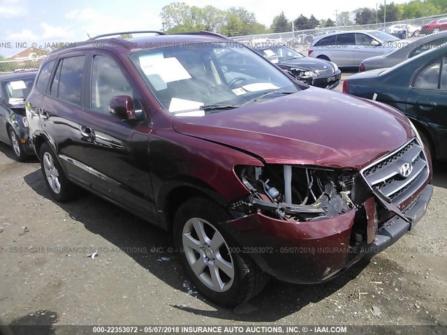 5NMSH13E28H227880 - 2008 HYUNDAI SANTA FE SE/LIMITED RED photo 1