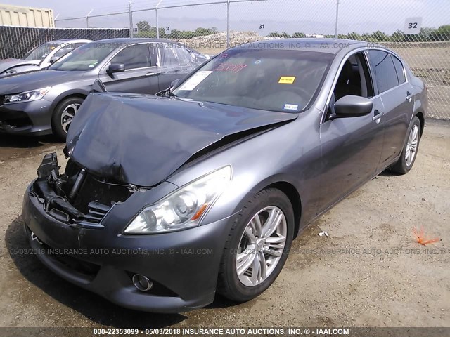 JN1CV6AP3AM402430 - 2010 INFINITI G37 SPORT GRAY photo 2