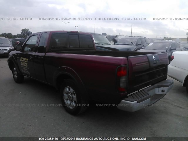 1N6DD26T53C403782 - 2003 NISSAN FRONTIER KING CAB XE MAROON photo 3