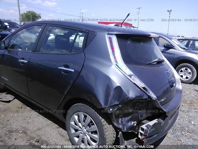 1N4AZ0CP0DC411346 - 2013 NISSAN LEAF S/SV/SL GRAY photo 6