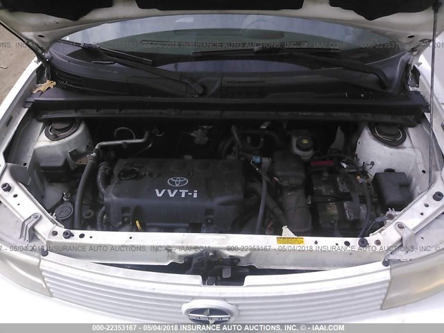 JTLKT324454012755 - 2005 TOYOTA SCION XB WHITE photo 10