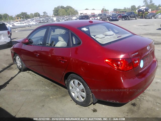 KMHDU46D08U497414 - 2008 HYUNDAI ELANTRA GLS/SE/LIMITED RED photo 3