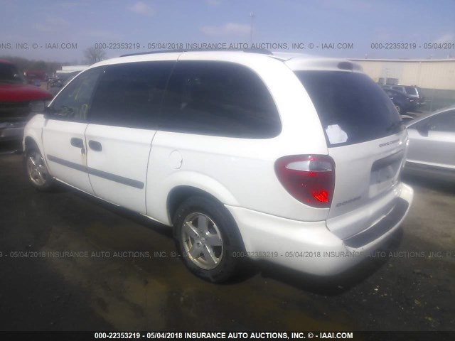 1D4GP24R17B137125 - 2007 DODGE GRAND CARAVAN SE WHITE photo 3