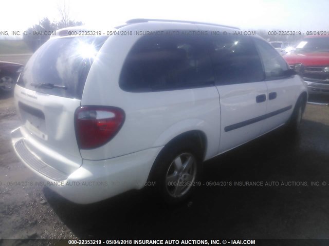 1D4GP24R17B137125 - 2007 DODGE GRAND CARAVAN SE WHITE photo 4