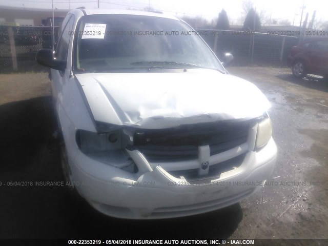 1D4GP24R17B137125 - 2007 DODGE GRAND CARAVAN SE WHITE photo 6