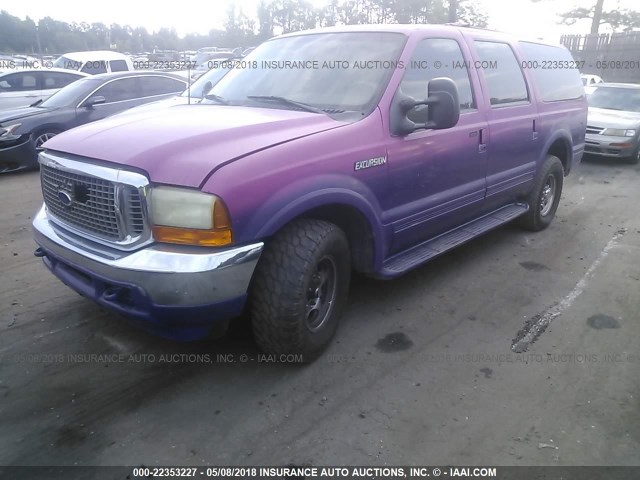 1FMNU42L0YEA55275 - 2000 FORD EXCURSION LIMITED PINK photo 2