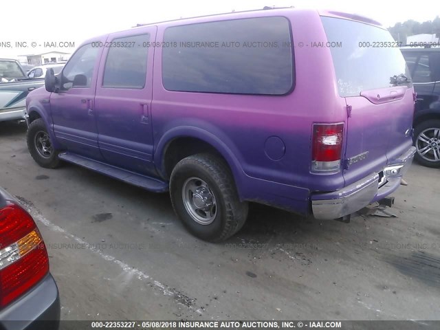 1FMNU42L0YEA55275 - 2000 FORD EXCURSION LIMITED PINK photo 3