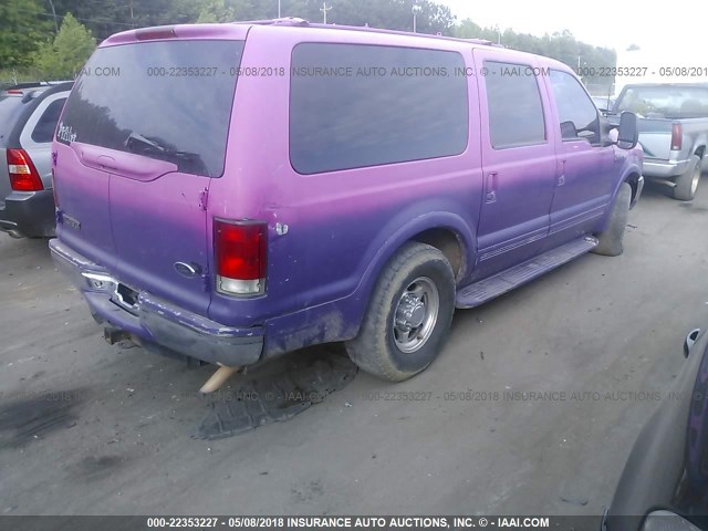 1FMNU42L0YEA55275 - 2000 FORD EXCURSION LIMITED PINK photo 4
