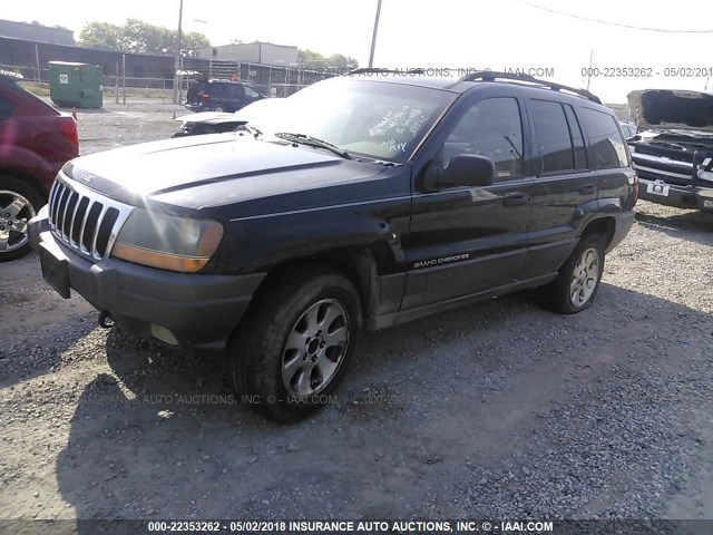 1J4GW48NX1C680844 - 2001 JEEP GRAND CHEROKEE LAREDO BLACK photo 2