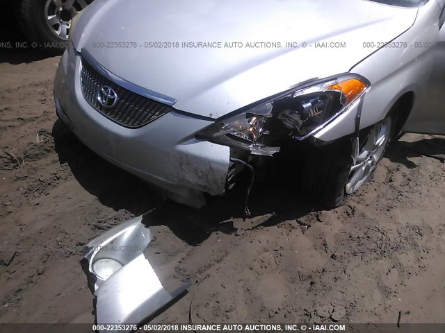 4T1CE38P76U751546 - 2006 TOYOTA CAMRY SOLARA SE/SLE ვერცხლისფერი ფოტო 6