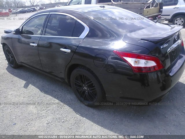 1N4AA5AP7BC834753 - 2011 NISSAN MAXIMA S/SV BLACK photo 3