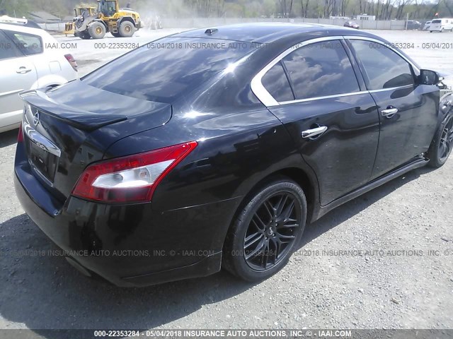 1N4AA5AP7BC834753 - 2011 NISSAN MAXIMA S/SV BLACK photo 4