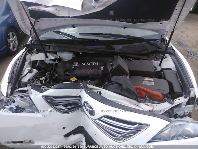 JTNBB46K283045045 - 2008 TOYOTA CAMRY HYBRID WHITE photo 10