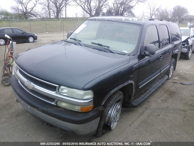 1GNFK16T64J278274 - 2004 CHEVROLET SUBURBAN K1500 BLACK photo 2