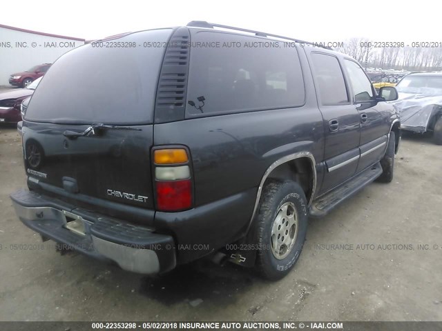 1GNFK16T64J278274 - 2004 CHEVROLET SUBURBAN K1500 BLACK photo 4