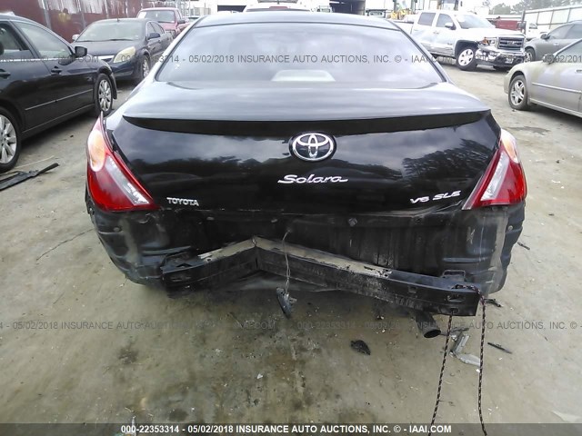 4T1CA30P24U022567 - 2004 TOYOTA CAMRY SOLARA SE/SLE BLACK photo 6