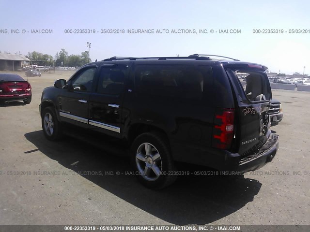 3GNFK16347G237745 - 2007 CHEVROLET SUBURBAN K1500 BLACK photo 3