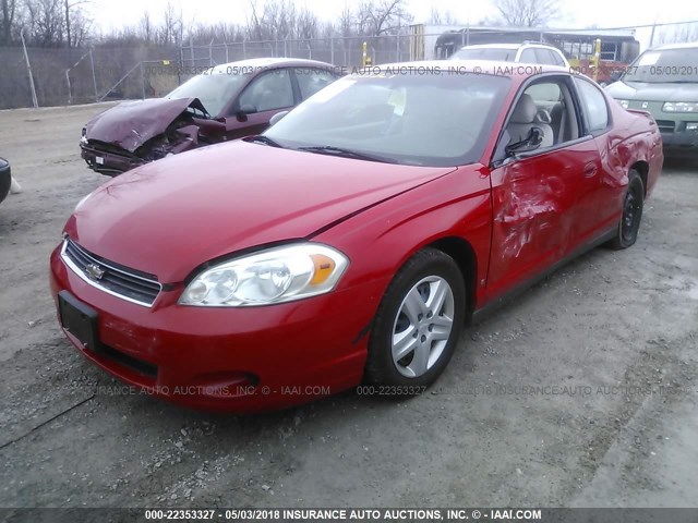 2G1WJ15KX69259366 - 2006 CHEVROLET MONTE CARLO LS RED photo 2