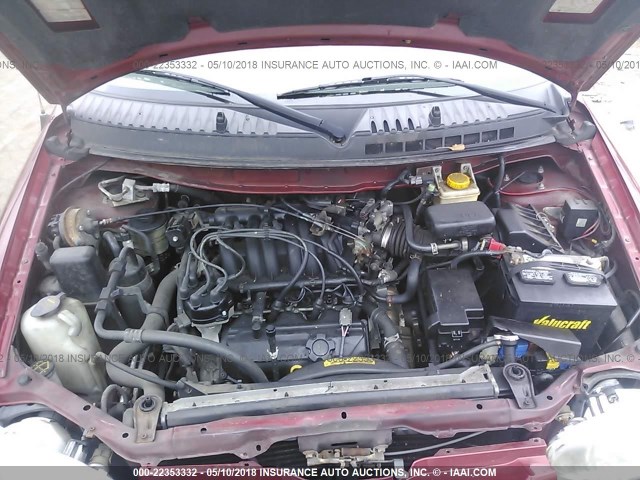 4N2XN11T7YD802500 - 2000 NISSAN QUEST SE/GLE/GXE RED photo 10
