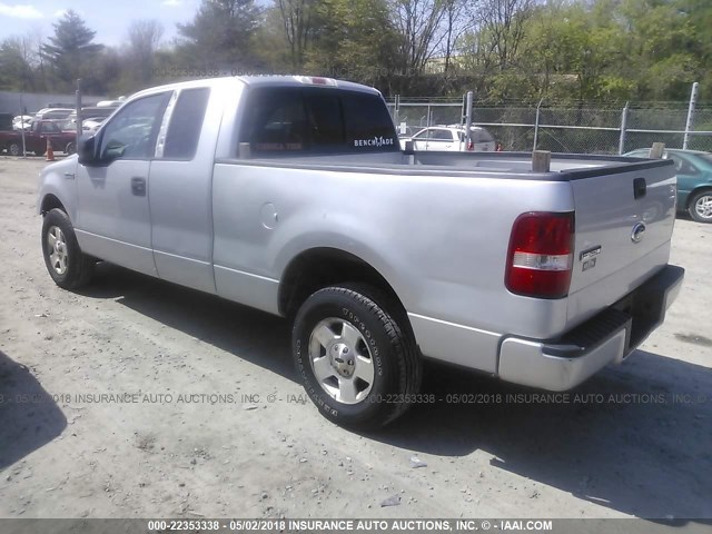 1FTRX14W16FB52592 - 2006 FORD F150 SILVER photo 3