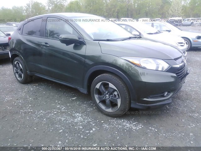 3CZRU6H53JM704636 - 2018 HONDA HR-V EX GREEN photo 1