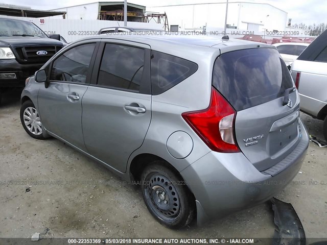 3N1CE2CP5EL434365 - 2014 NISSAN VERSA NOTE S/S PLUS/SV/SL SILVER photo 3