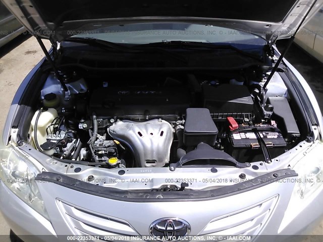 4T1BE46K48U260427 - 2008 TOYOTA CAMRY CE/LE/XLE/SE SILVER photo 10
