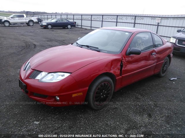 1G2JB12F447217641 - 2004 PONTIAC SUNFIRE RED photo 2