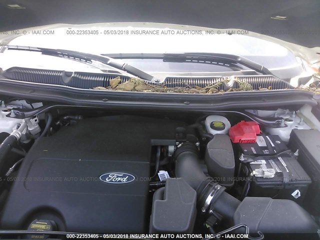 1FMHK8F84BGA88937 - 2011 FORD EXPLORER LIMITED 白色 照片 10