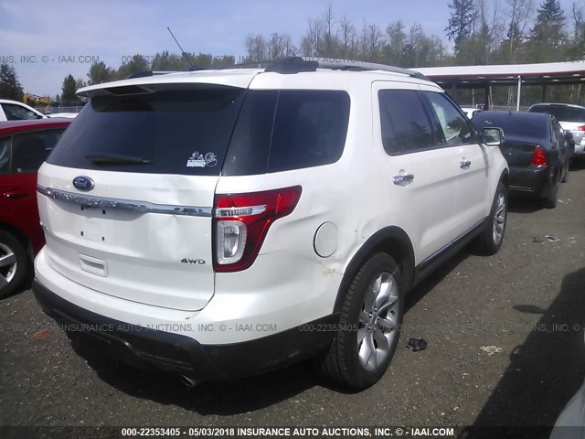 1FMHK8F84BGA88937 - 2011 FORD EXPLORER LIMITED WHITE photo 4