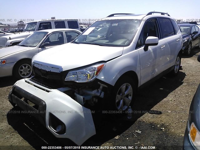 JF2SJAHC7EH546458 - 2014 SUBARU FORESTER 2.5I LIMITED WHITE photo 2