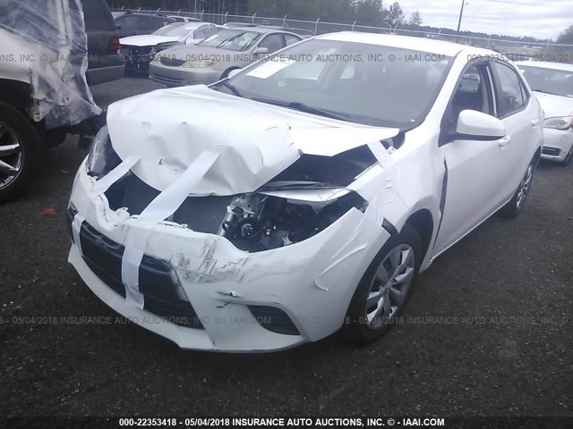 5YFBURHE9FP249204 - 2015 TOYOTA COROLLA L/LE/LE PLS/PRM/S/S PLS WHITE photo 2