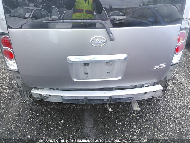 JTLKT324964084892 - 2006 TOYOTA SCION XB SILVER photo 6