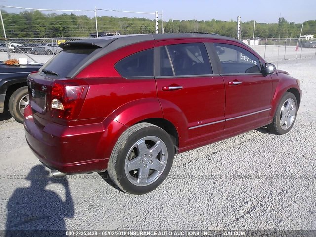 1B3HB78K67D132776 - 2007 DODGE CALIBER R/T BURGUNDY photo 4