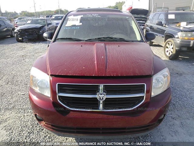 1B3HB78K67D132776 - 2007 DODGE CALIBER R/T BURGUNDY photo 6