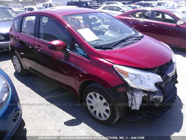 3N1CE2CP1FL424885 - 2015 NISSAN VERSA NOTE S/S PLUS/SV/SL/SR RED photo 1