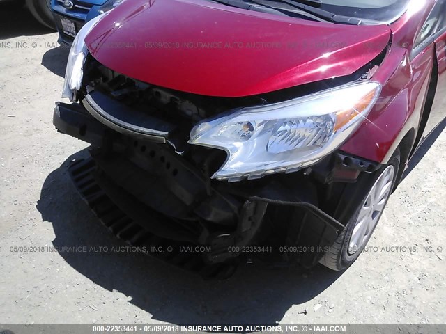 3N1CE2CP1FL424885 - 2015 NISSAN VERSA NOTE S/S PLUS/SV/SL/SR RED photo 6