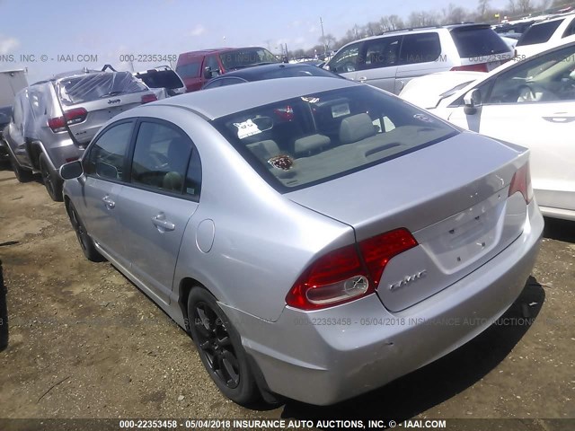 1HGFA16506L026557 - 2006 HONDA CIVIC LX SILVER photo 3