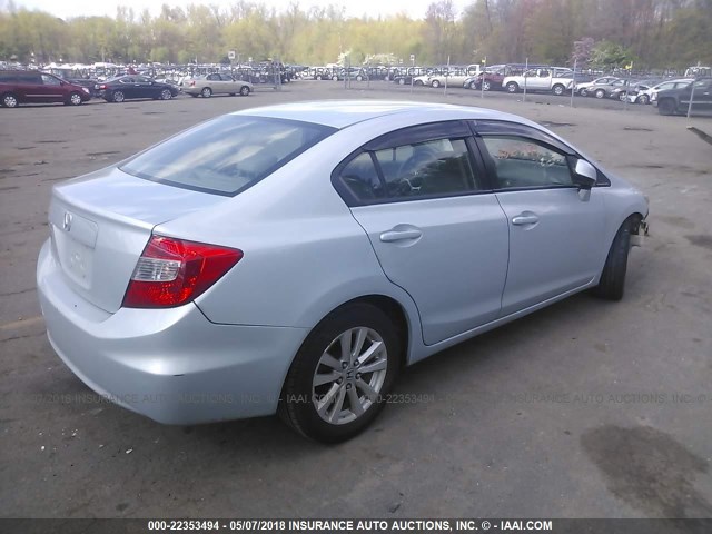 2HGFB2F92CH507666 - 2012 HONDA CIVIC EXL 蓝色 照片 4