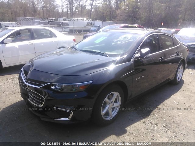 1G1ZB5ST8GF219553 - 2016 CHEVROLET MALIBU LS BLACK photo 2